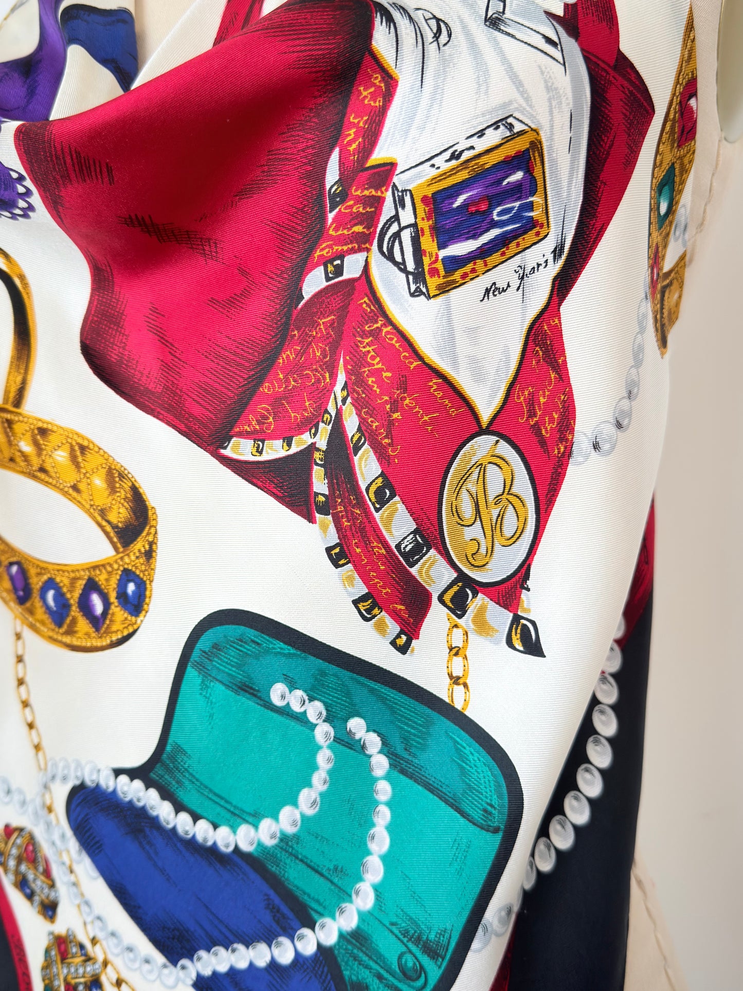 Upcycled Bloomingdales Scarf Top