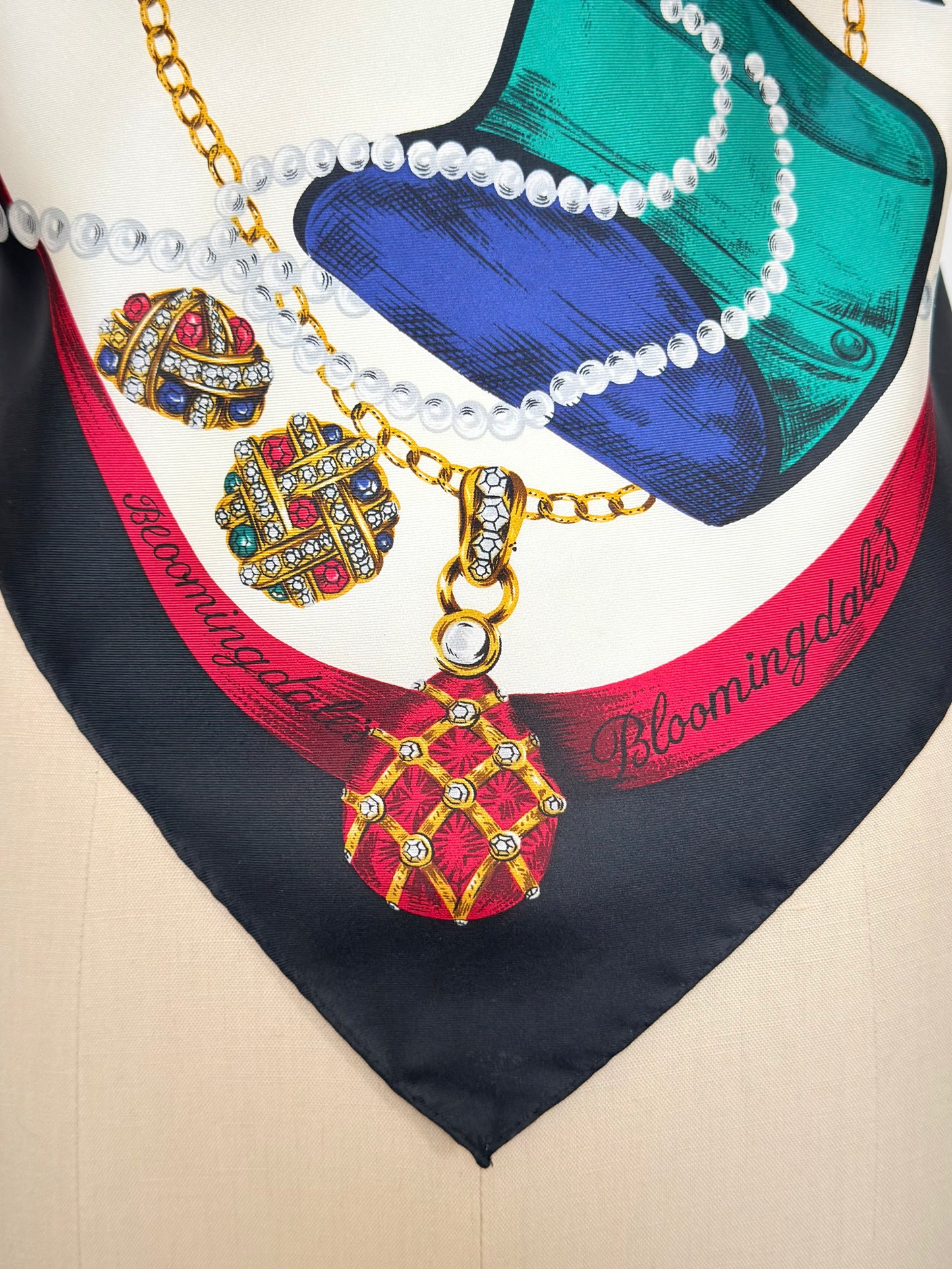 Upcycled Bloomingdales Scarf Top