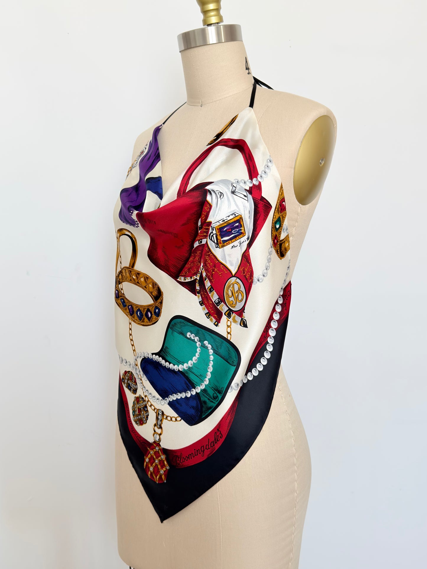 Upcycled Bloomingdales Scarf Top