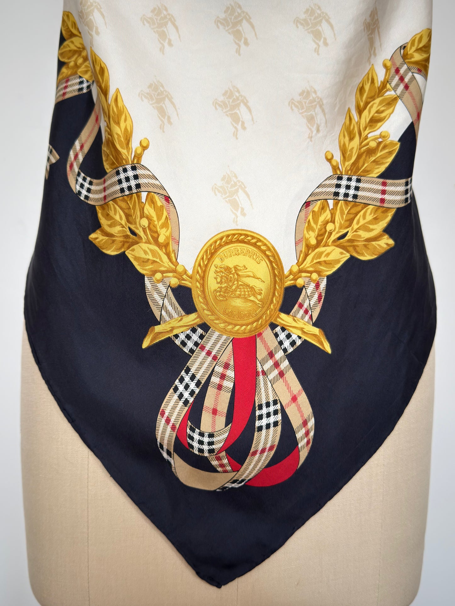 Upcycled Burberry Scarf Top