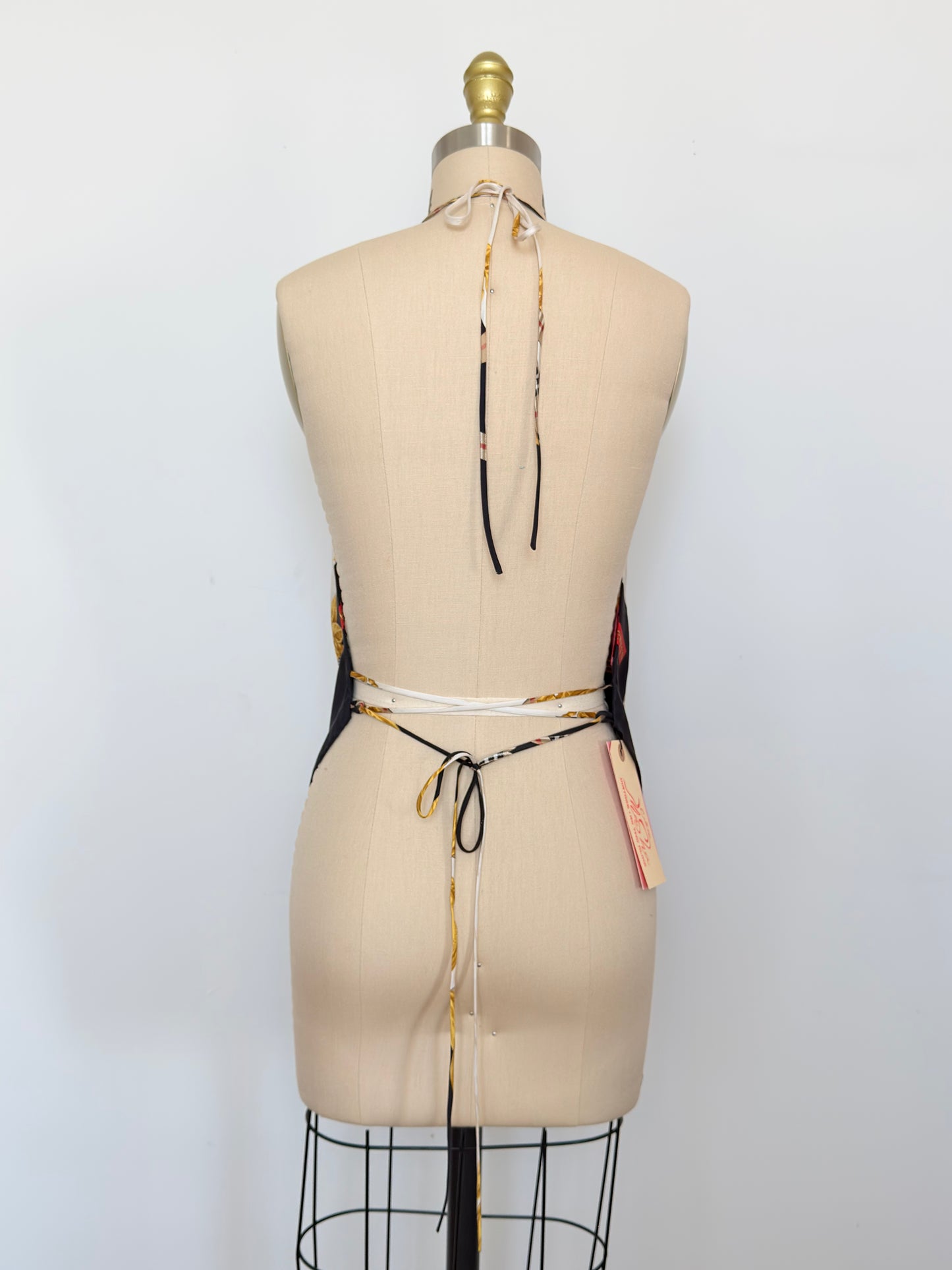 Upcycled Burberry Scarf Top