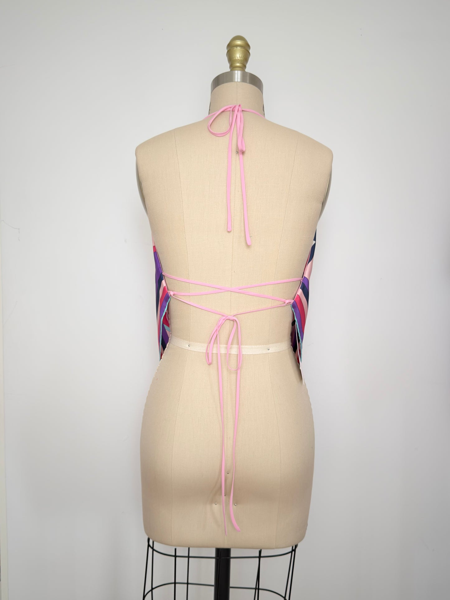 Upcycled Purple Pucci Scarf Top