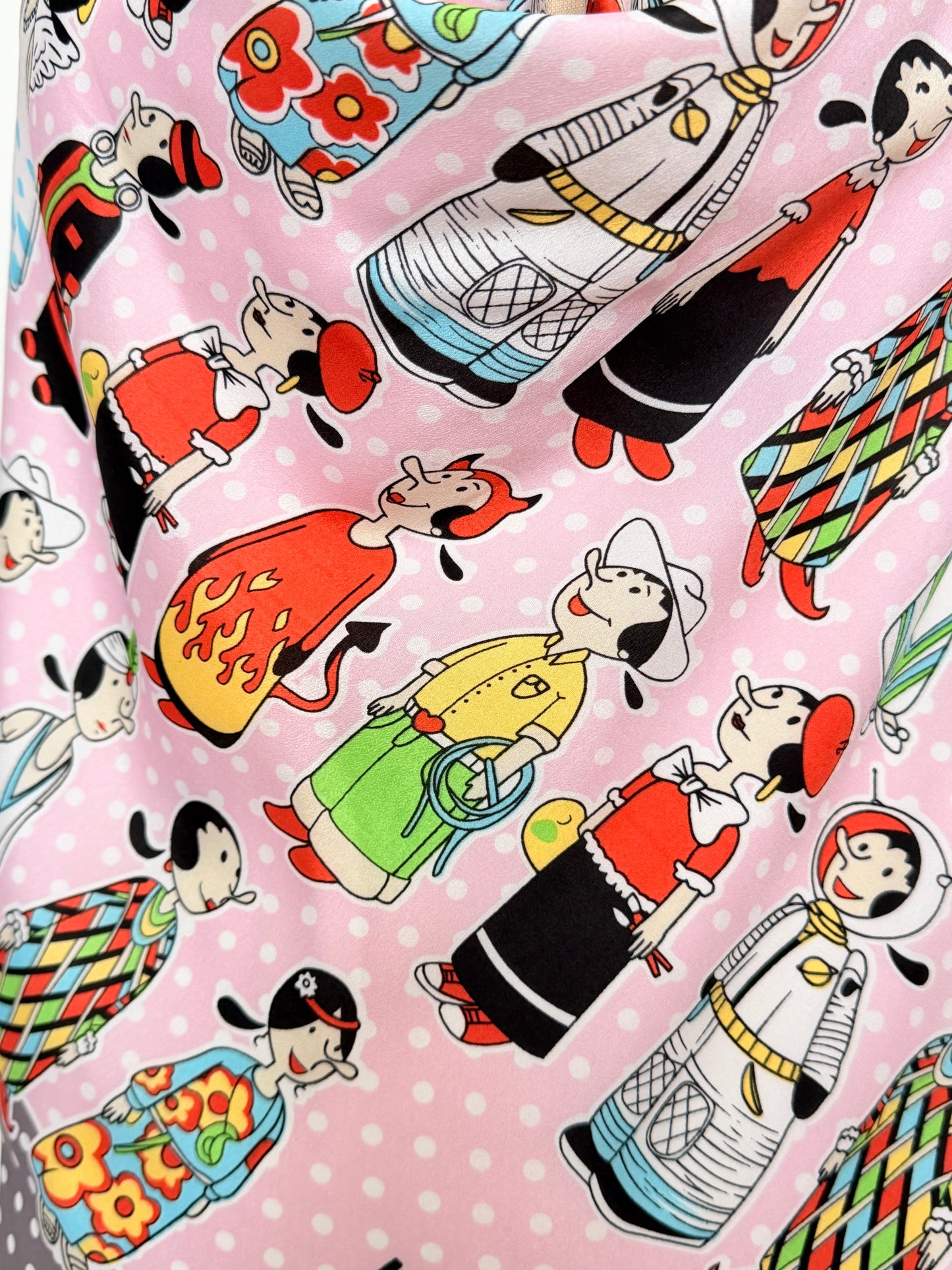 Upcycled Moschino Olive Oyl Scarf Top
