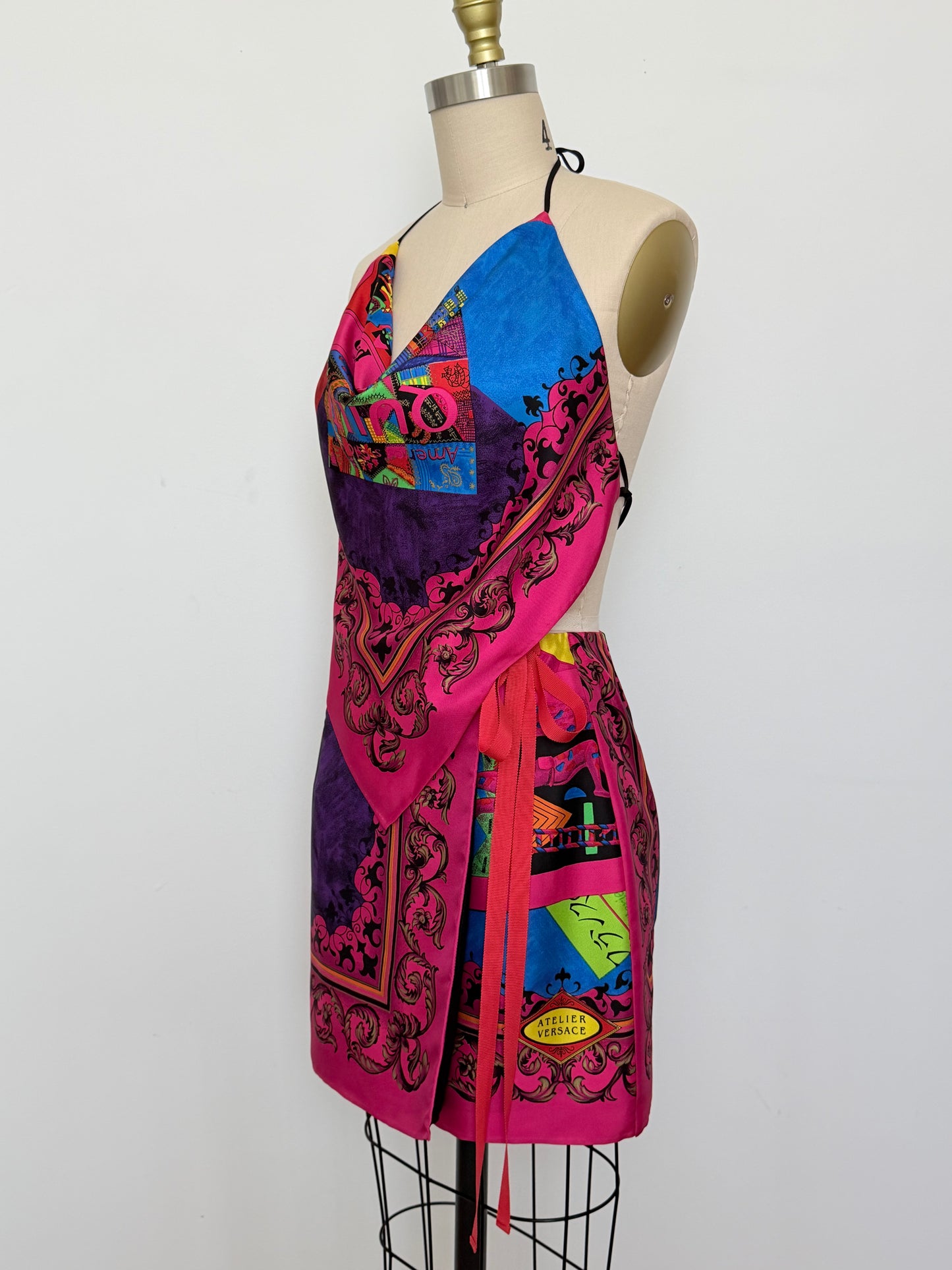 Rare 1990s Atelier Versace Art Print Matching Set