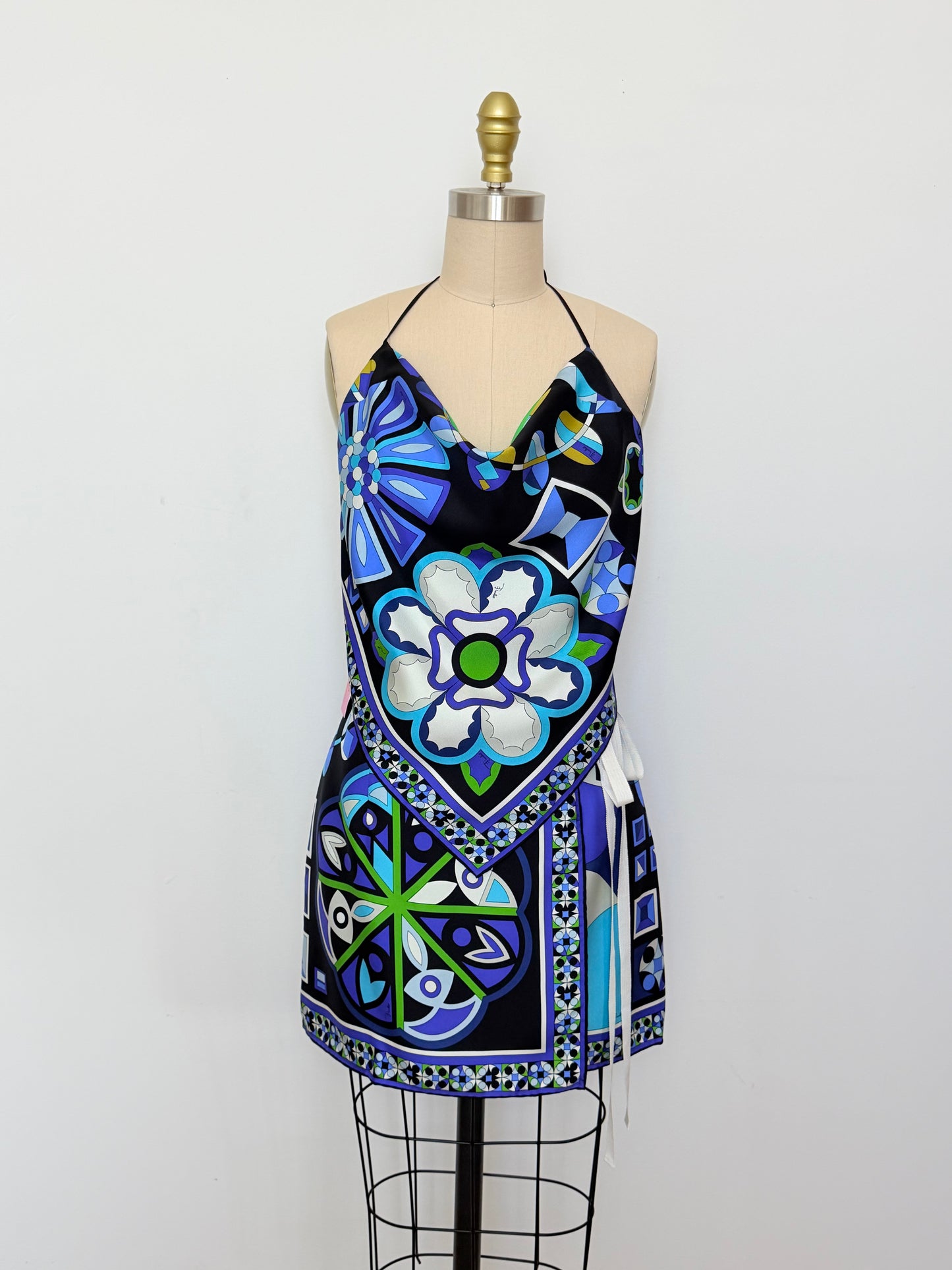 Upcycled Vintage 1990s Pucci Black Floral Matching Set