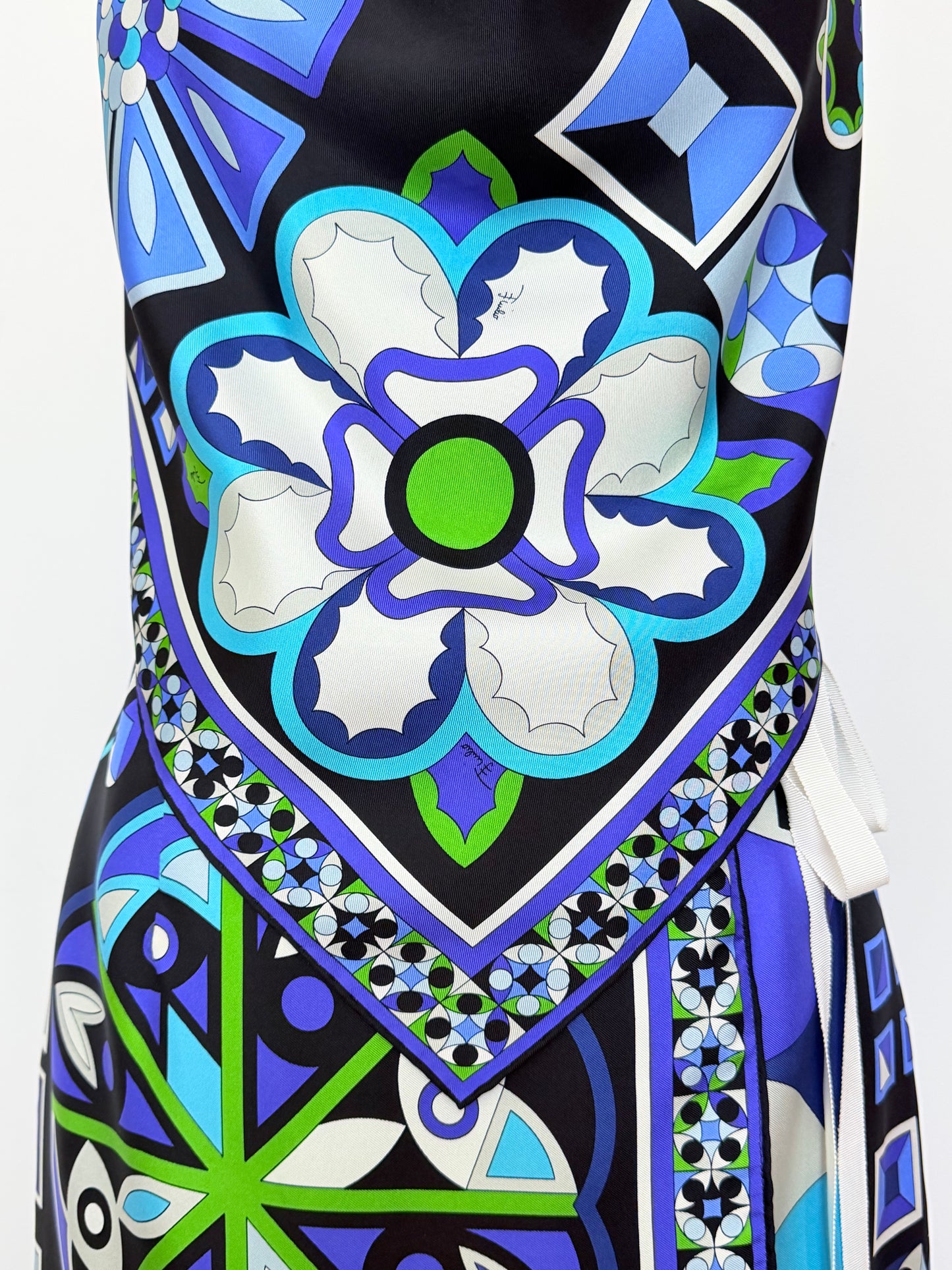 Upcycled Vintage 1990s Pucci Black Floral Matching Set
