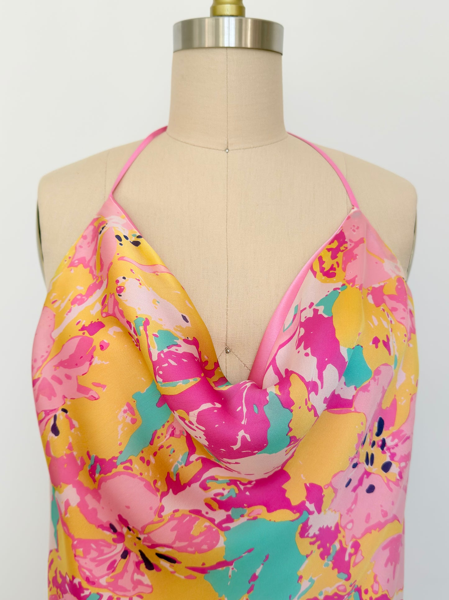 Upcycled Y2K Chanel Floral Scarf Top