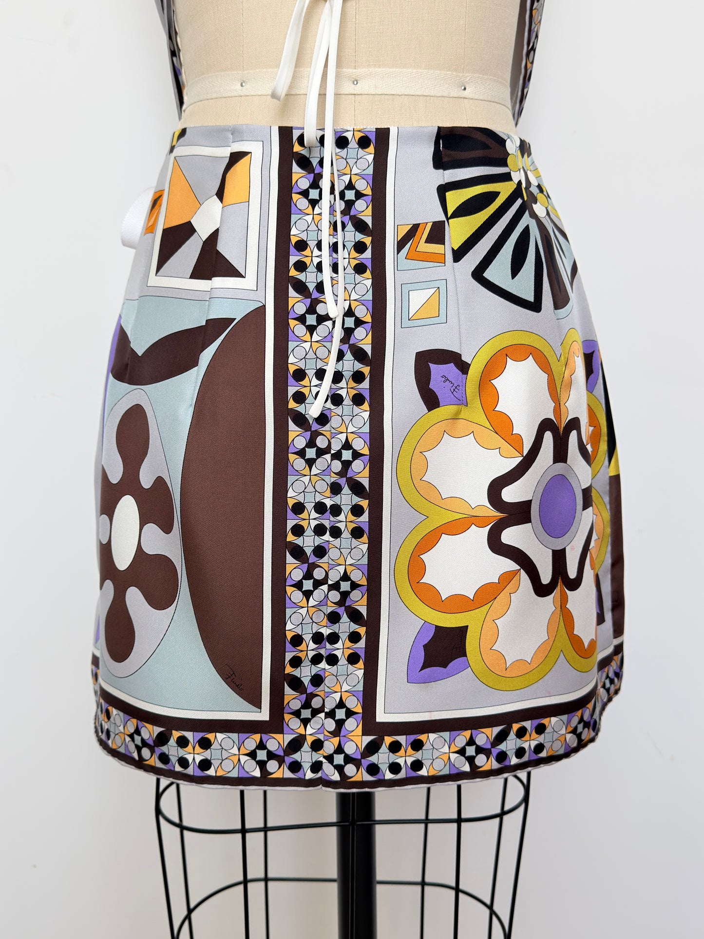 Upcycled Vintage Brown & Orange Pucci Matching Set