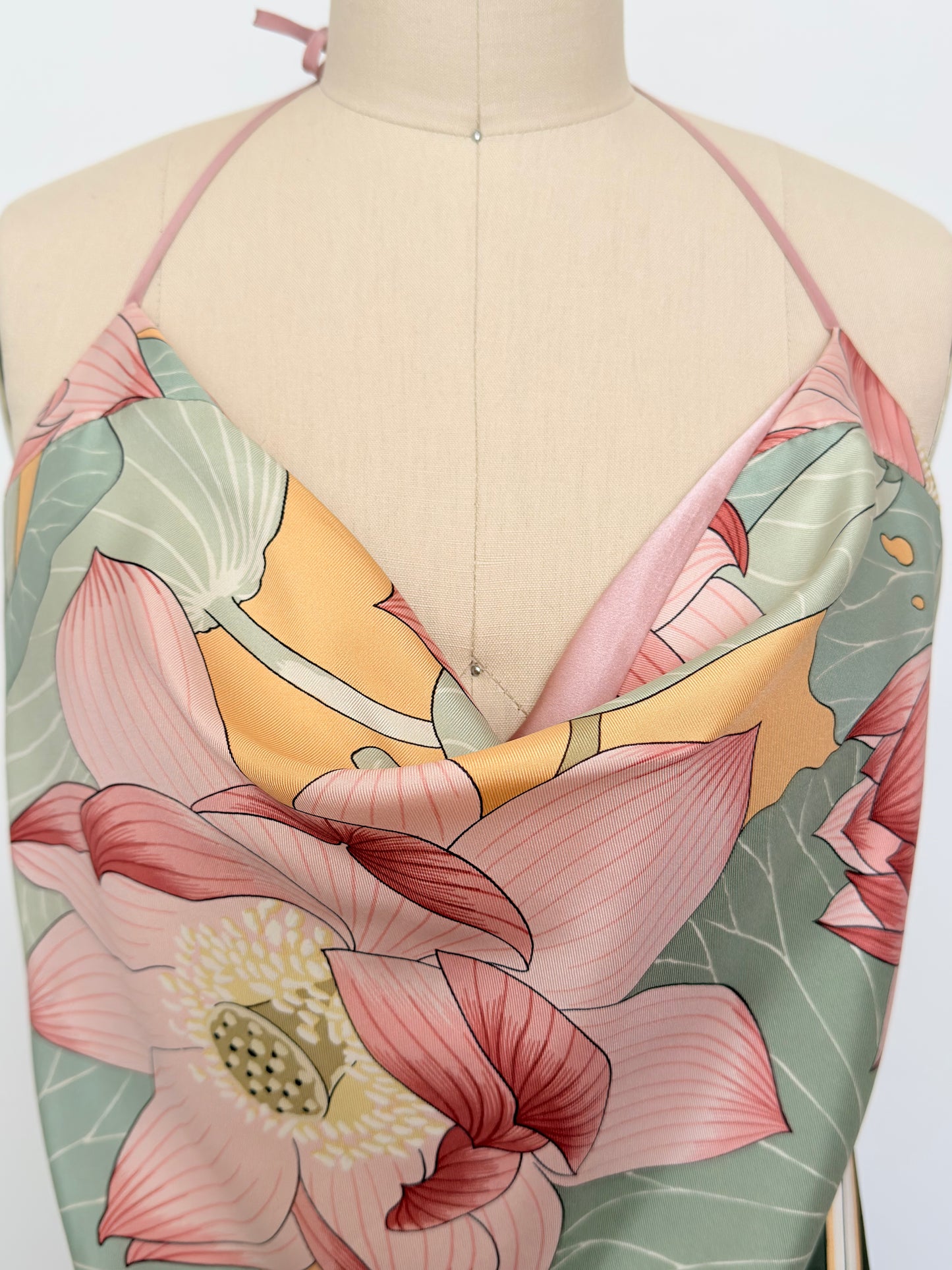Upcycled Vintage Hermès Fleurs de Lotus Matching Set