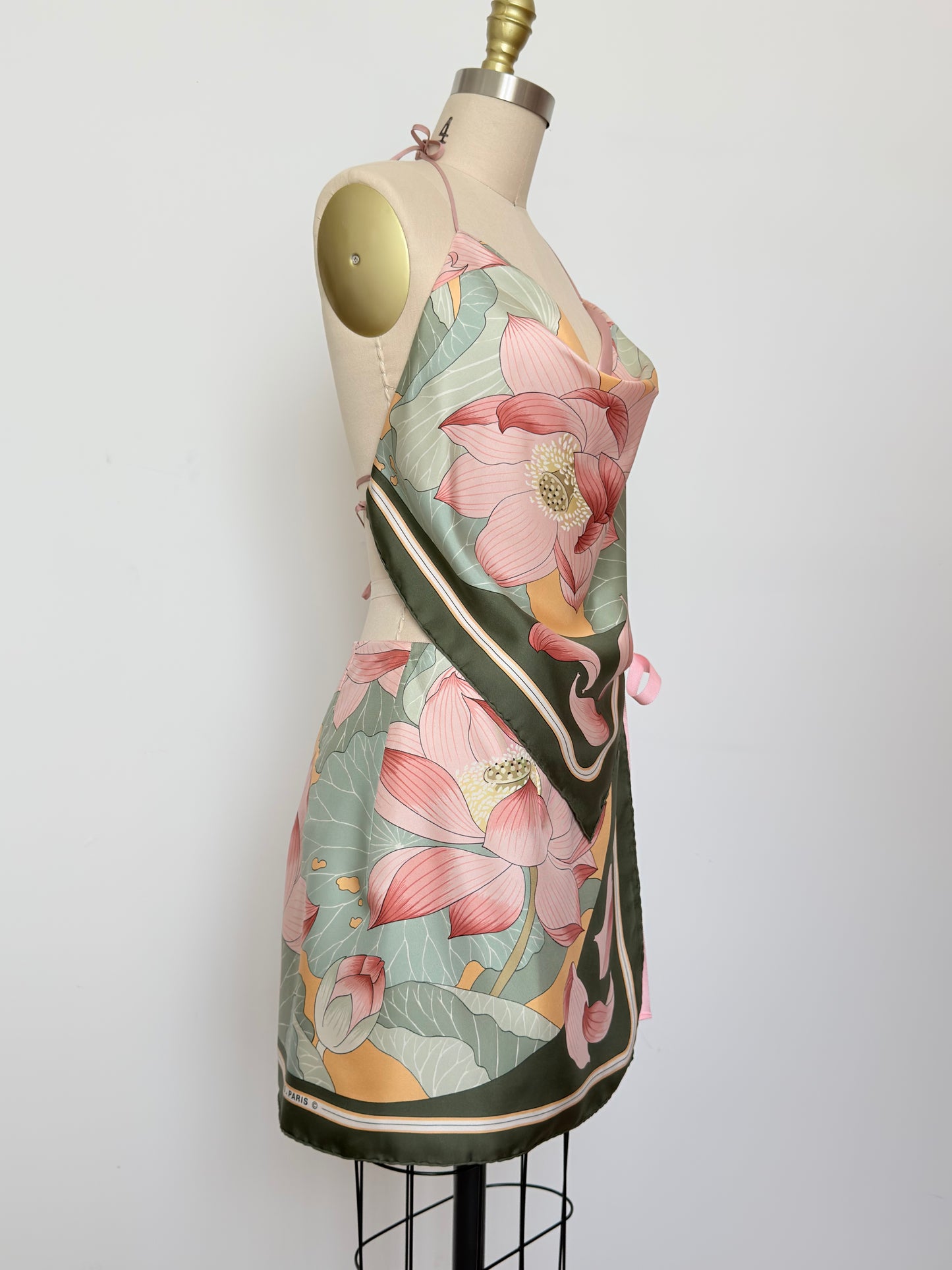 Upcycled Vintage Hermès Fleurs de Lotus Matching Set