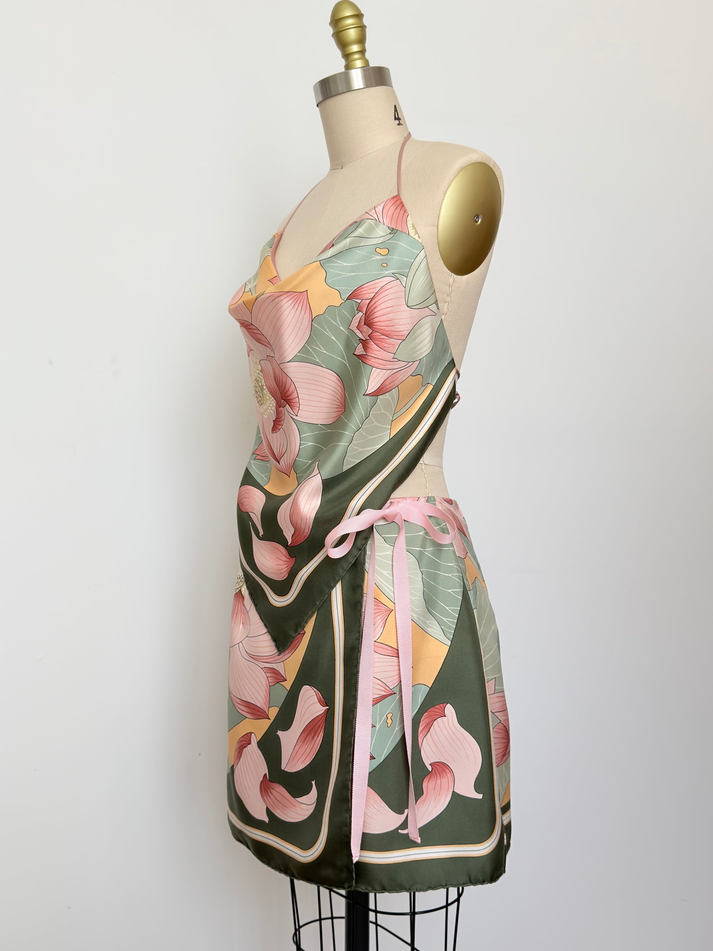 Upcycled Vintage Hermès Fleurs de Lotus Matching Set