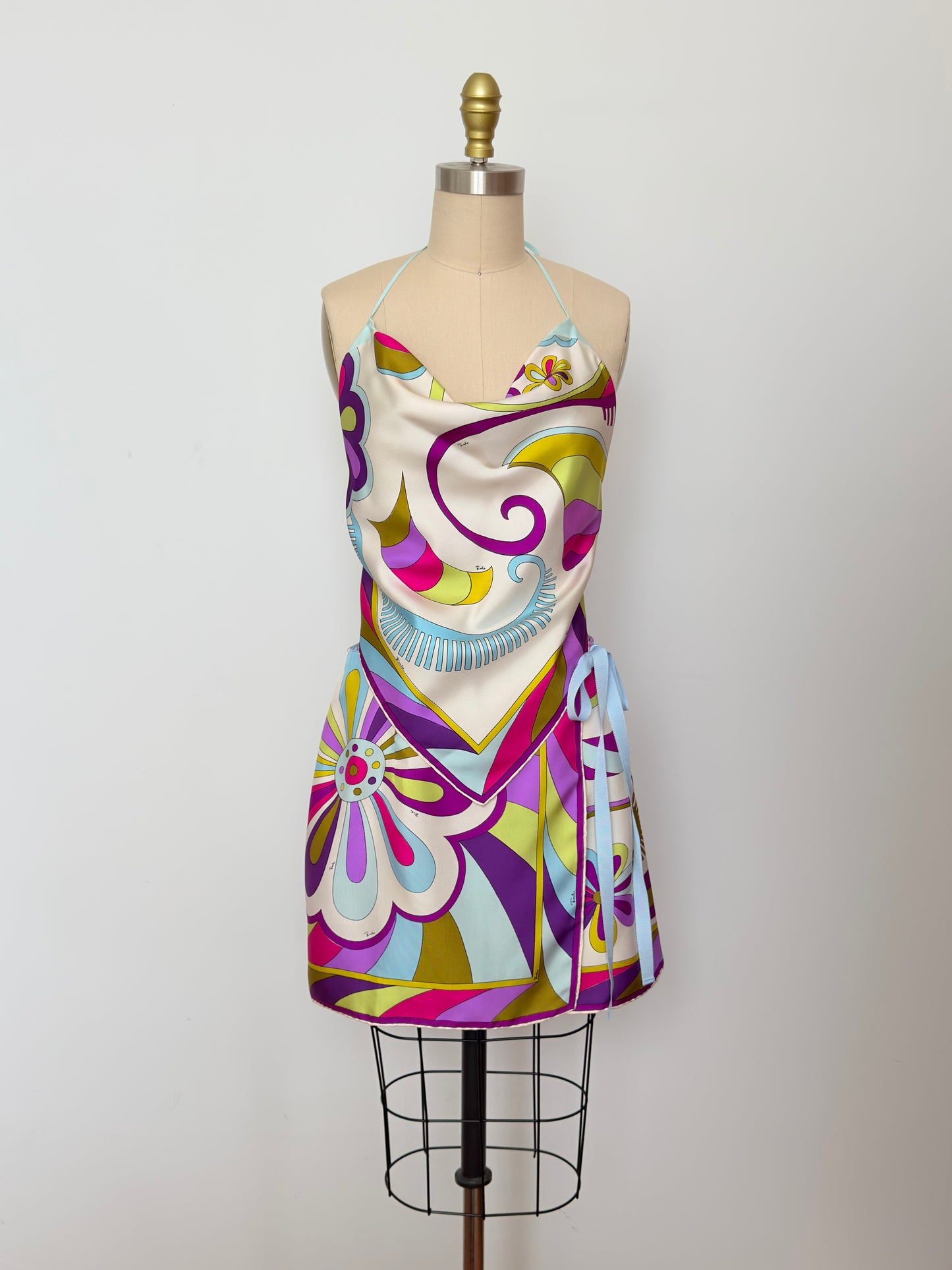 Upcycled Rare 1960s Pucci Psychedelic Floral Matching Set