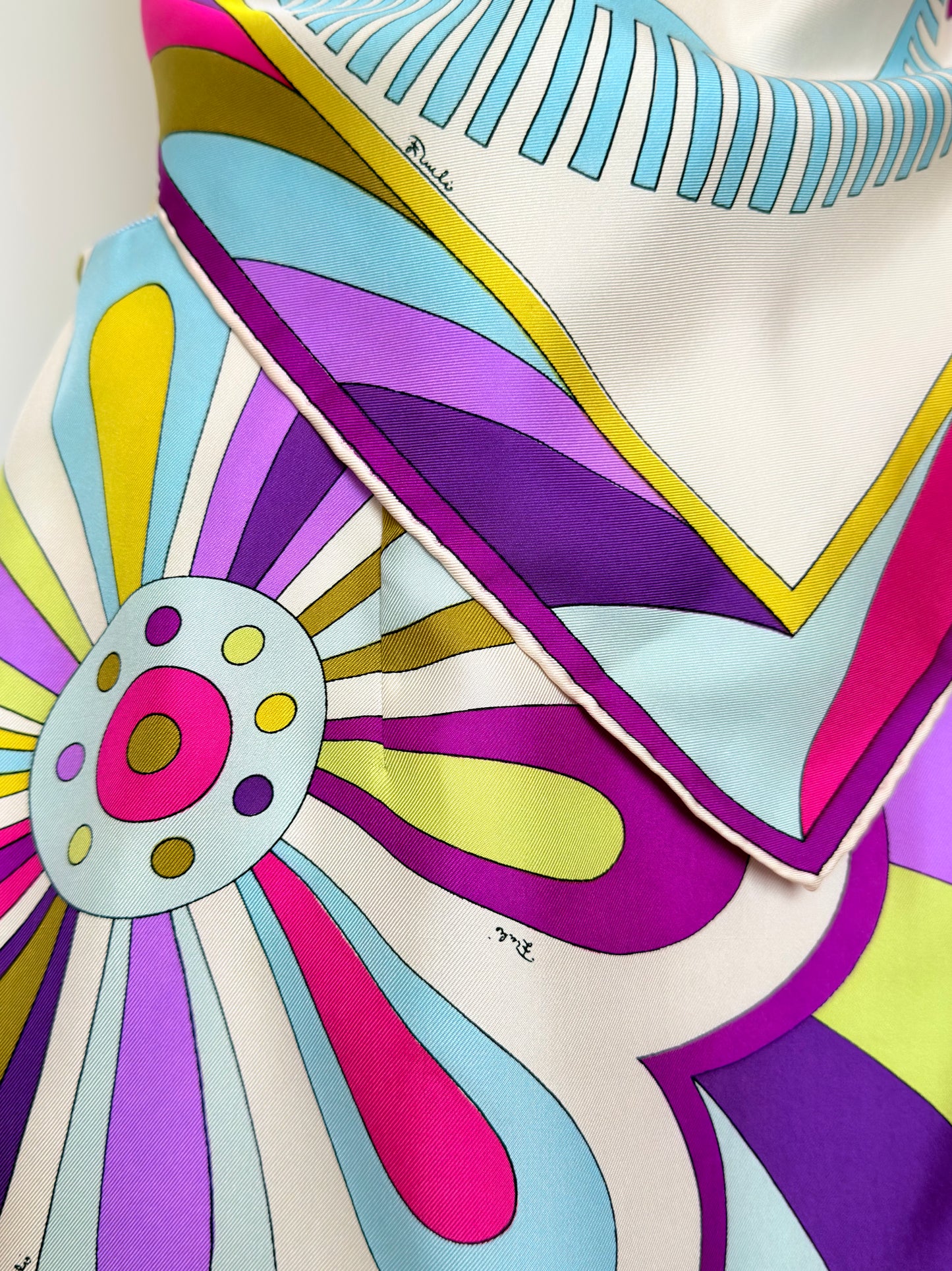 Upcycled Rare 1960s Pucci Psychedelic Floral Matching Set