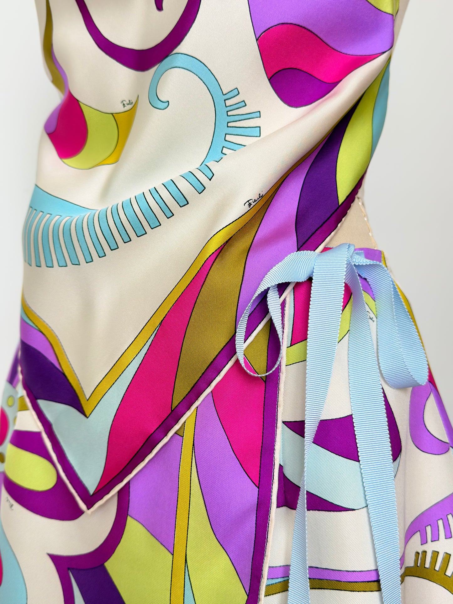 Upcycled Rare 1960s Pucci Psychedelic Floral Matching Set