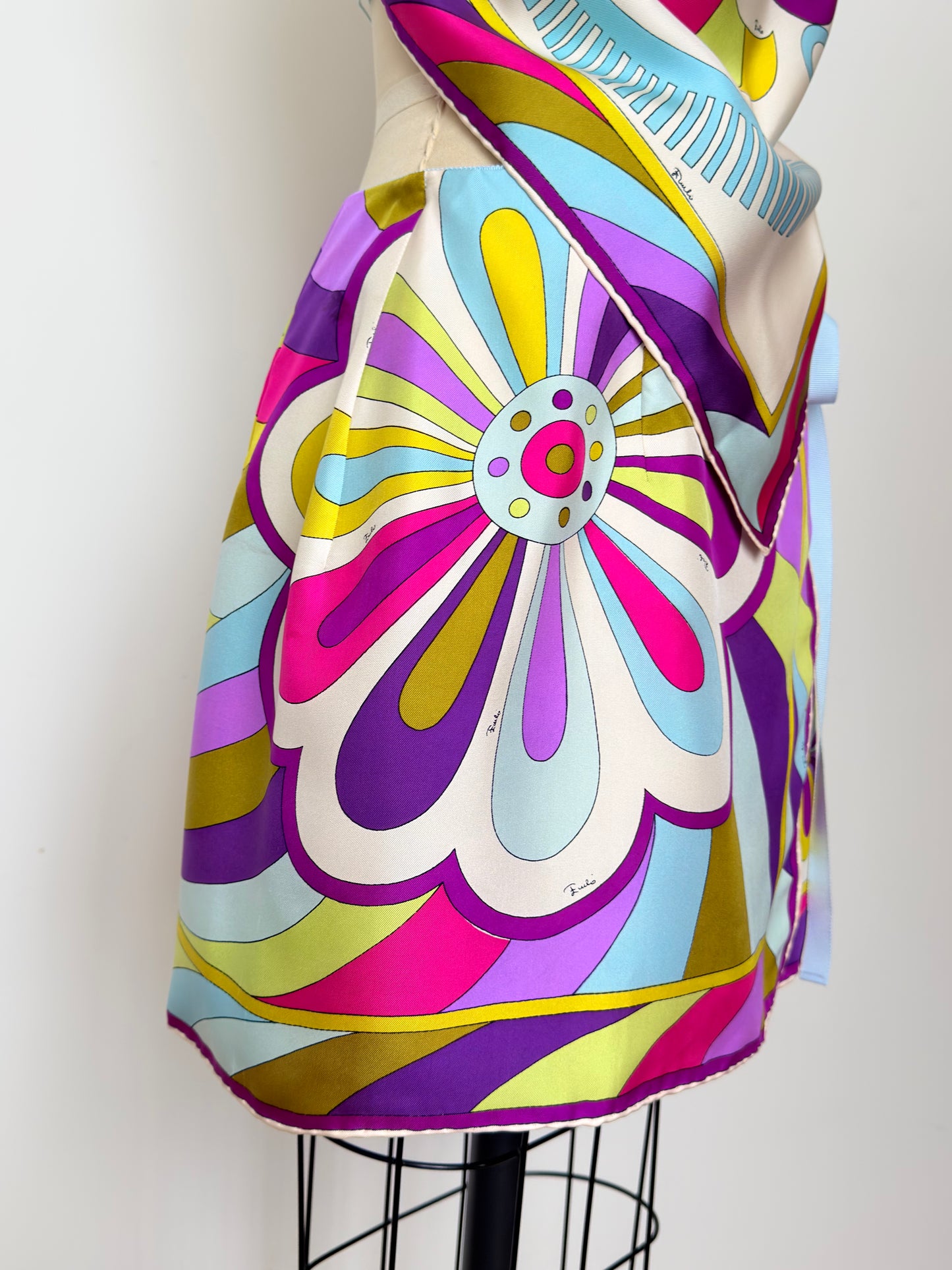 Upcycled Rare 1960s Pucci Psychedelic Floral Matching Set