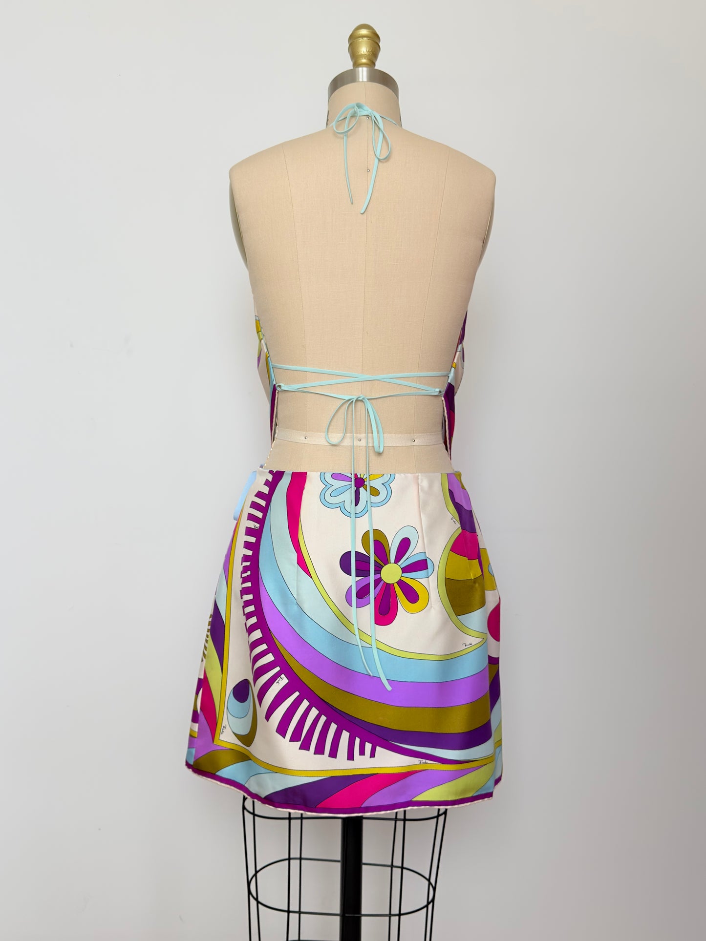 Upcycled Rare 1960s Pucci Psychedelic Floral Matching Set