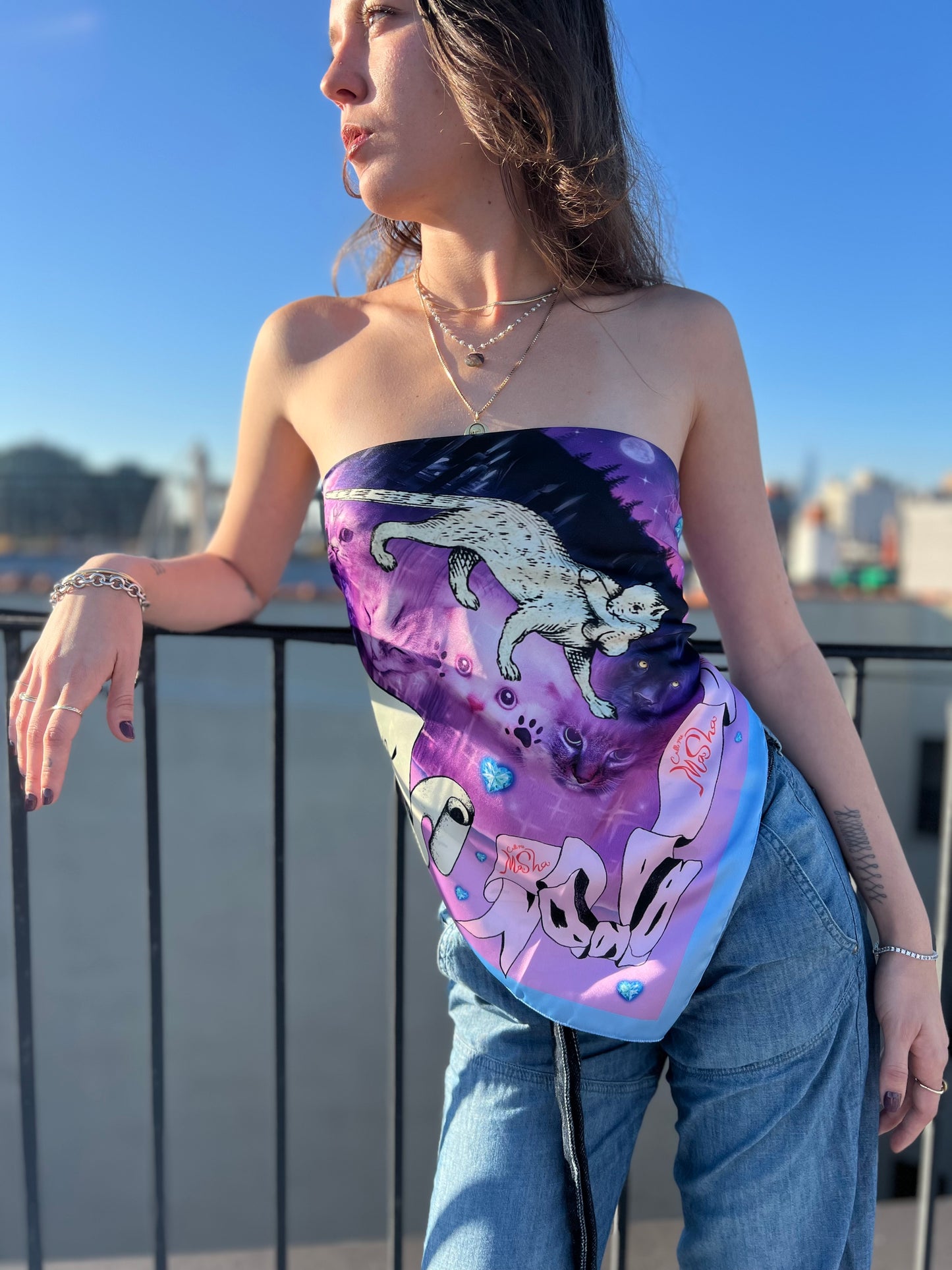 Meow Babushka Shawl