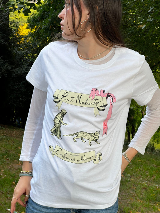 Cat Meme Tee - Reject Modernity, Embrace Tradition