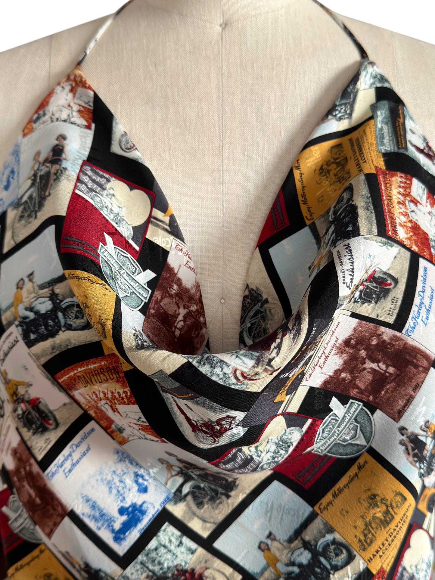 Upcycled Nicole Miller x Harley Davidson Top