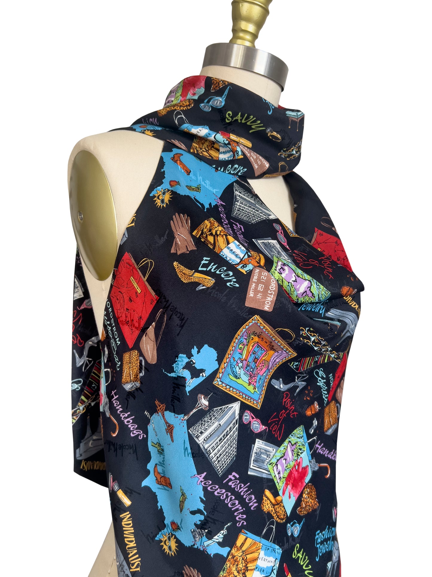 Upcycled Nicole Miller Fashion Savvy Top