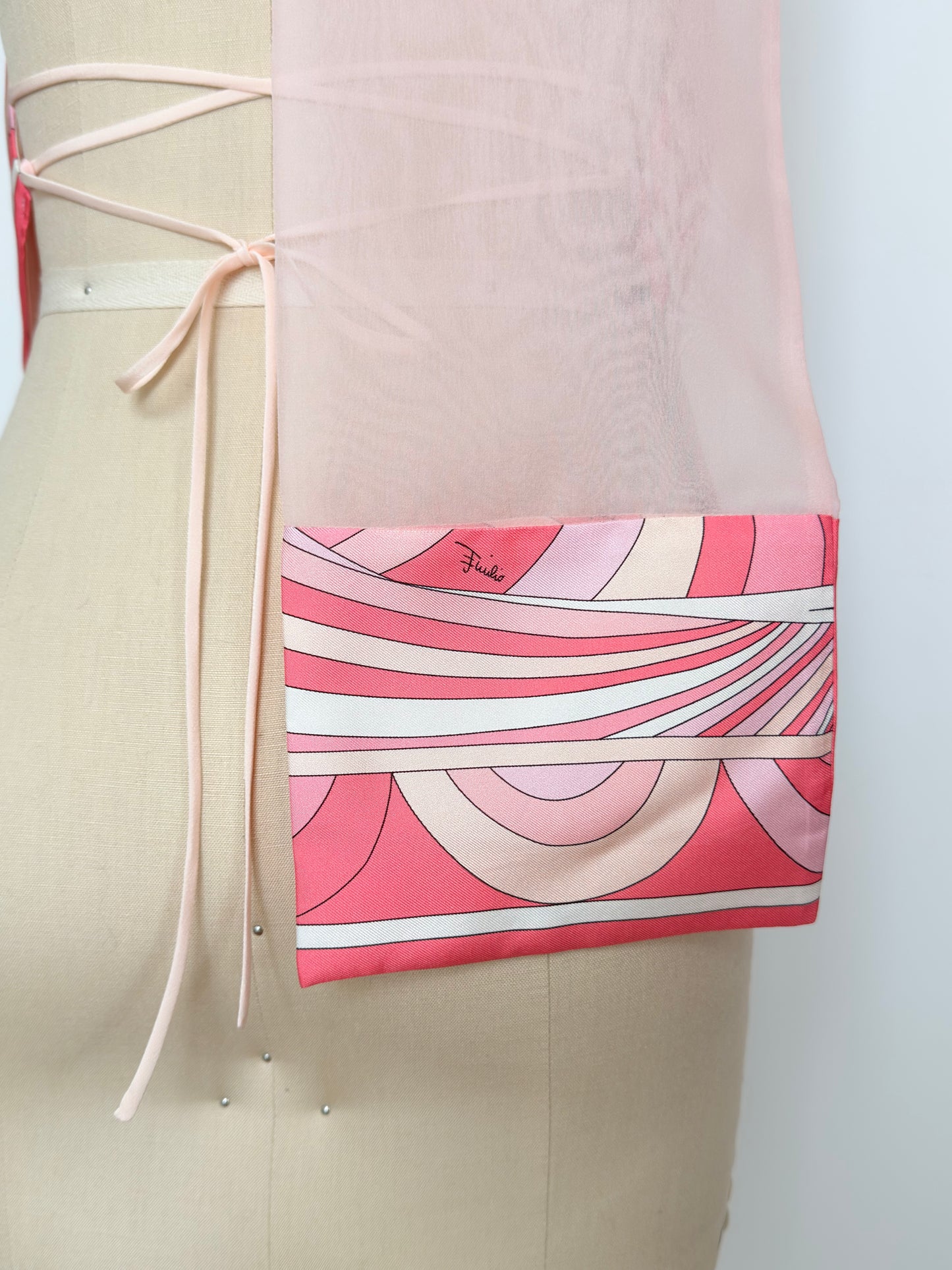 Upcycled Pink Pucci Scarf Top