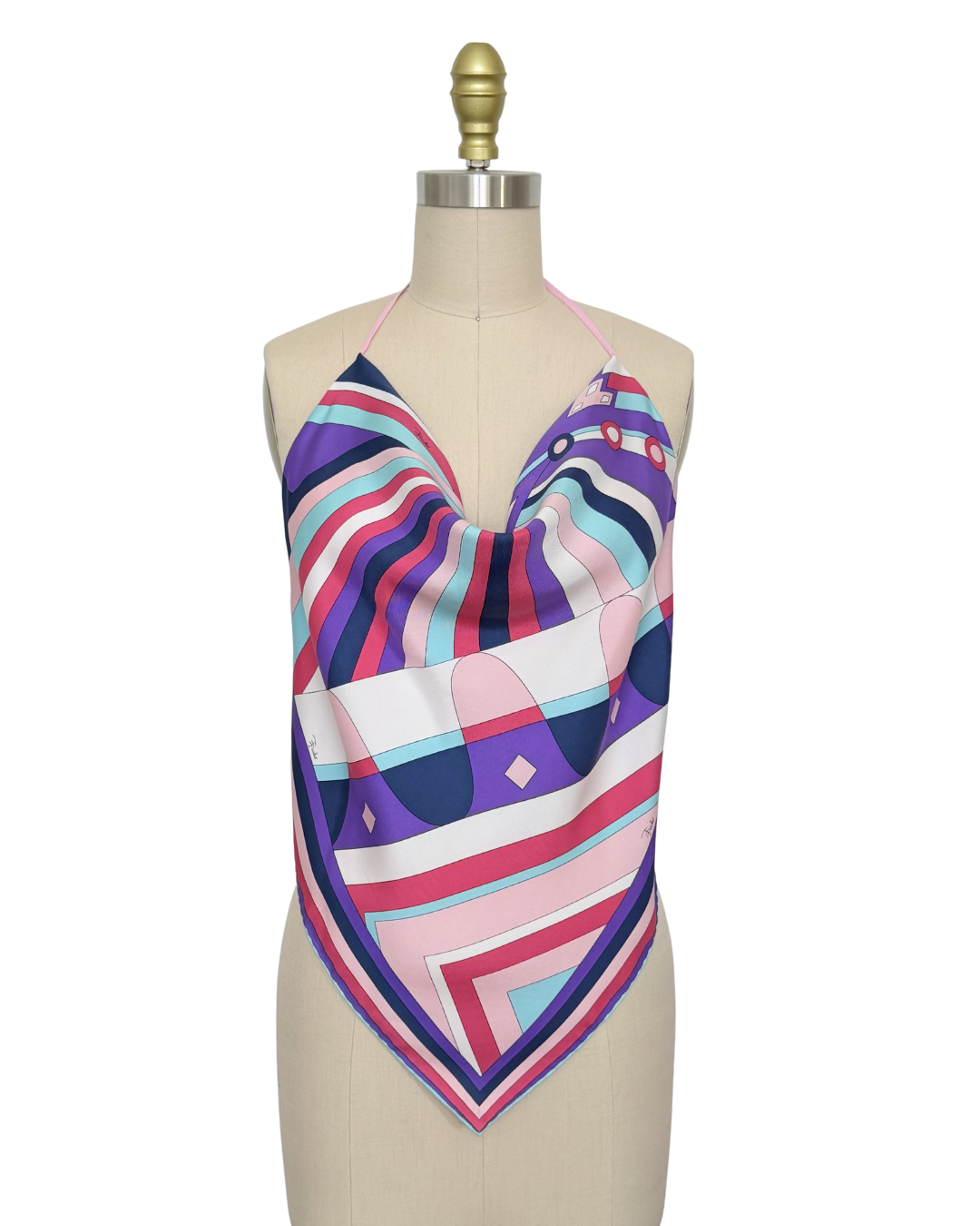 Upcycled Purple Pucci Scarf Top