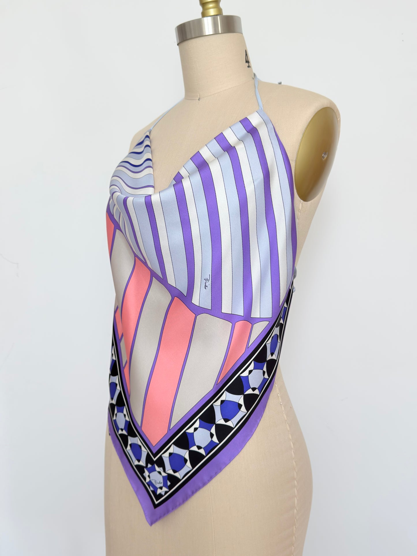 Upcycled Lavender Pucci Scarf Top