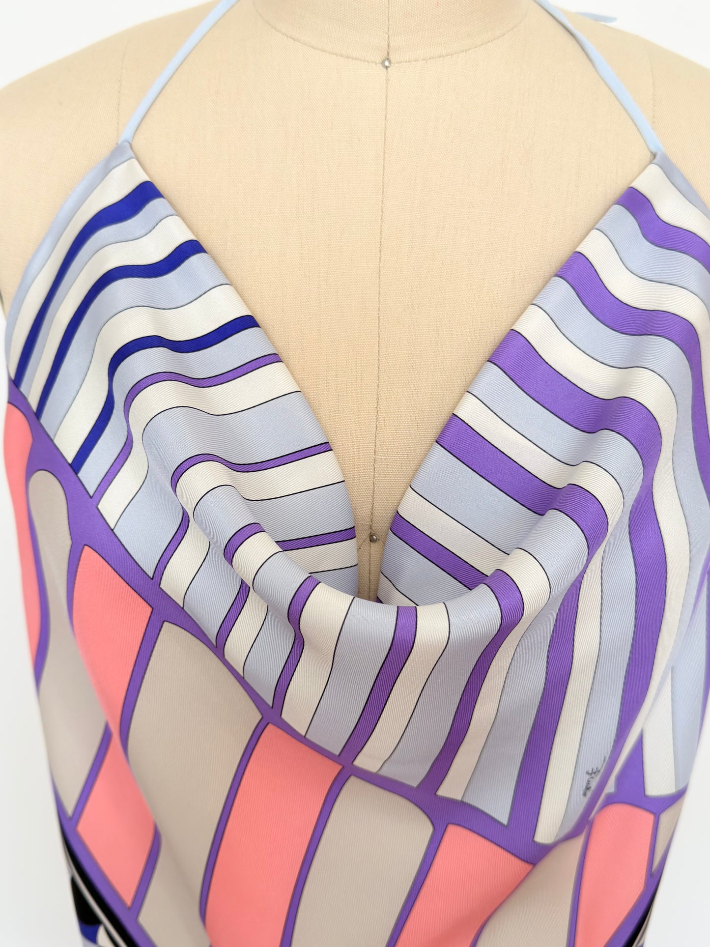 Upcycled Lavender Pucci Scarf Top