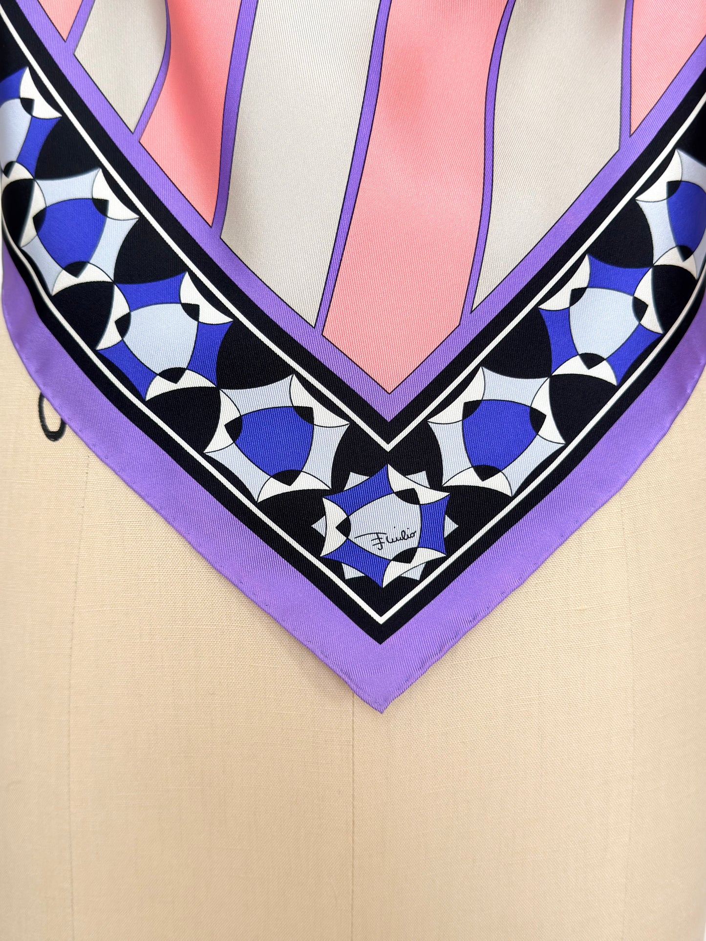Upcycled Lavender Pucci Scarf Top