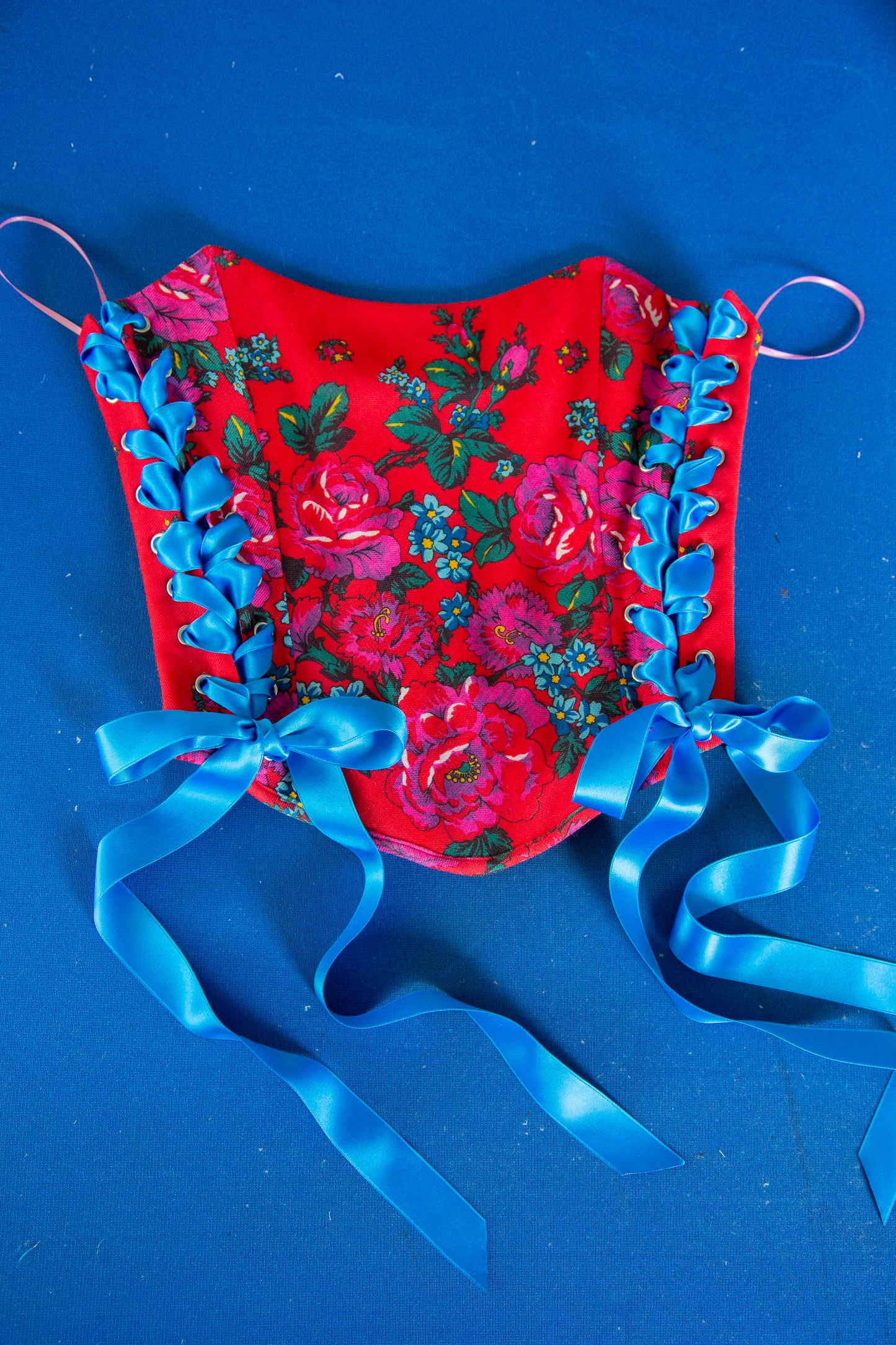 Red Babushka Shawl Corset