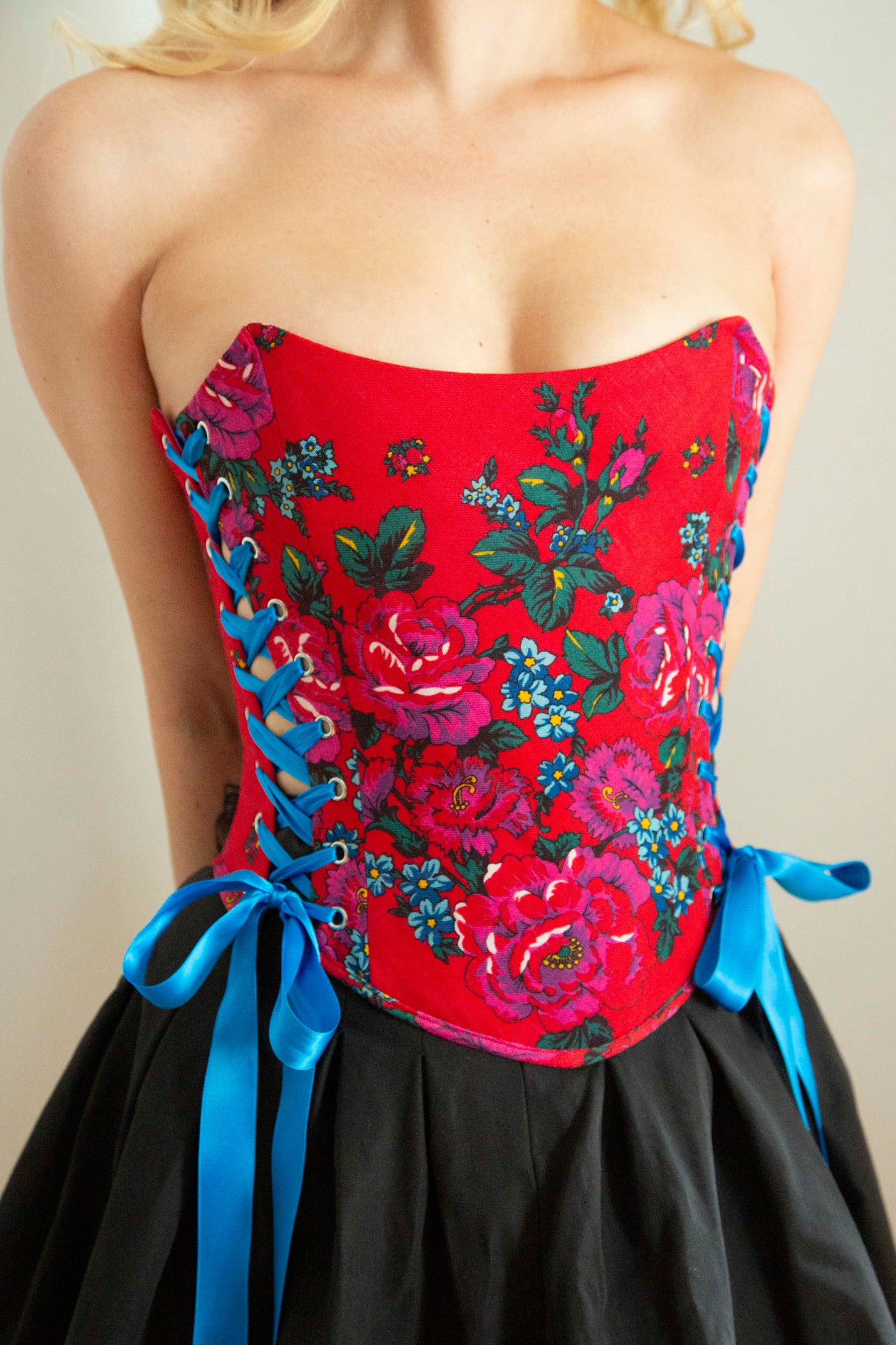 Red Babushka Shawl Corset