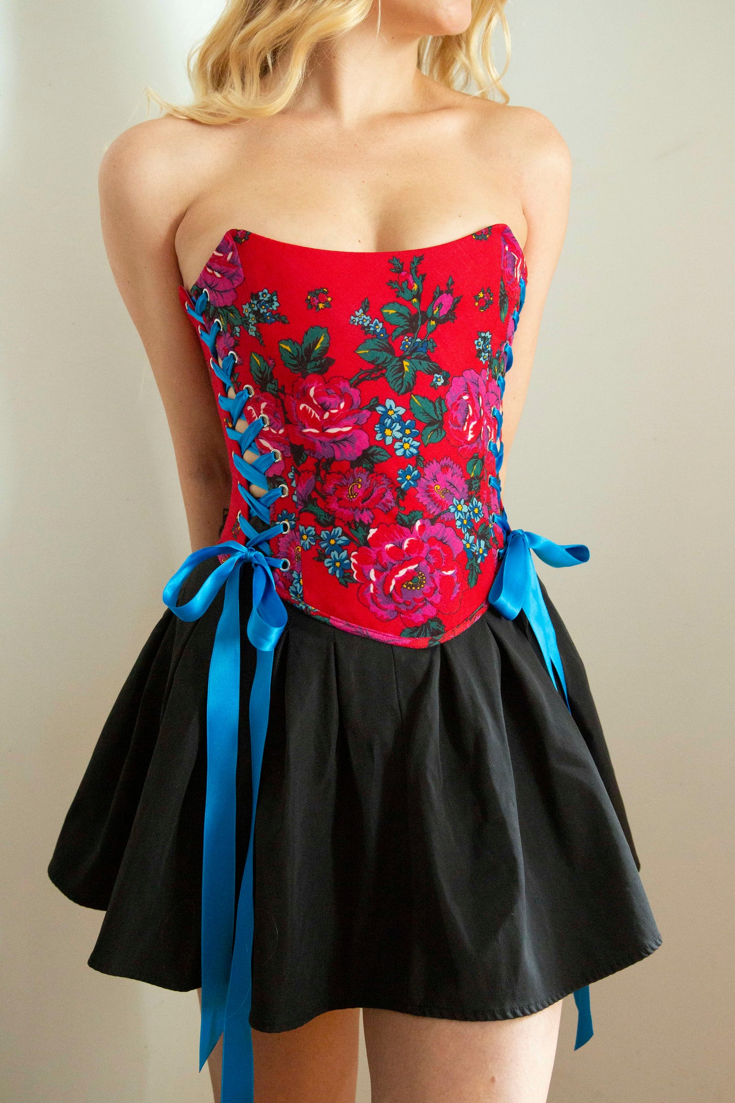 Red Babushka Shawl Corset