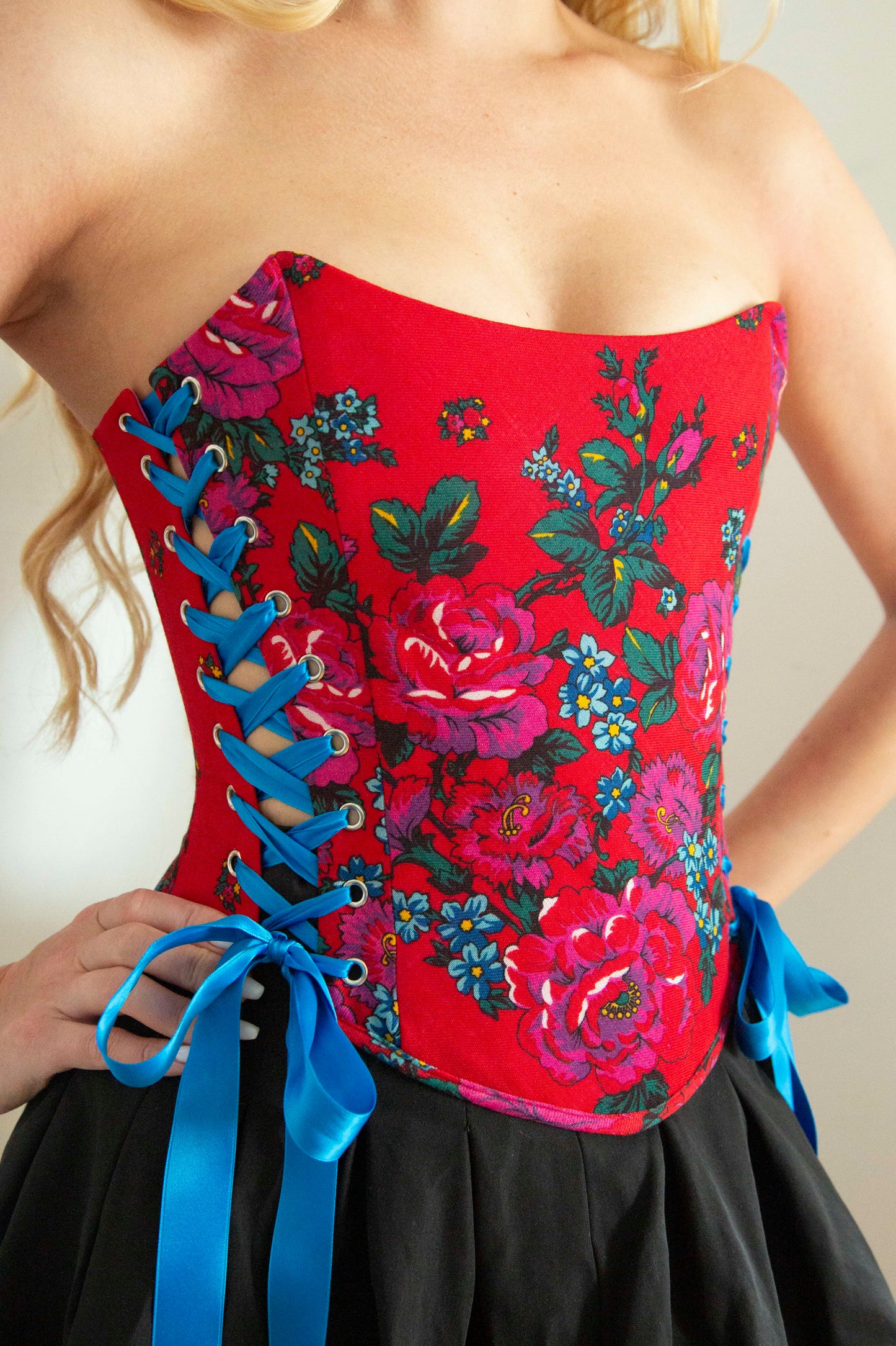Red Babushka Shawl Corset