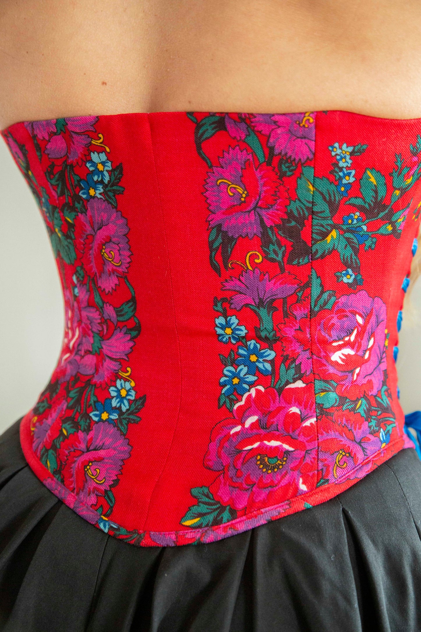 Red Babushka Shawl Corset