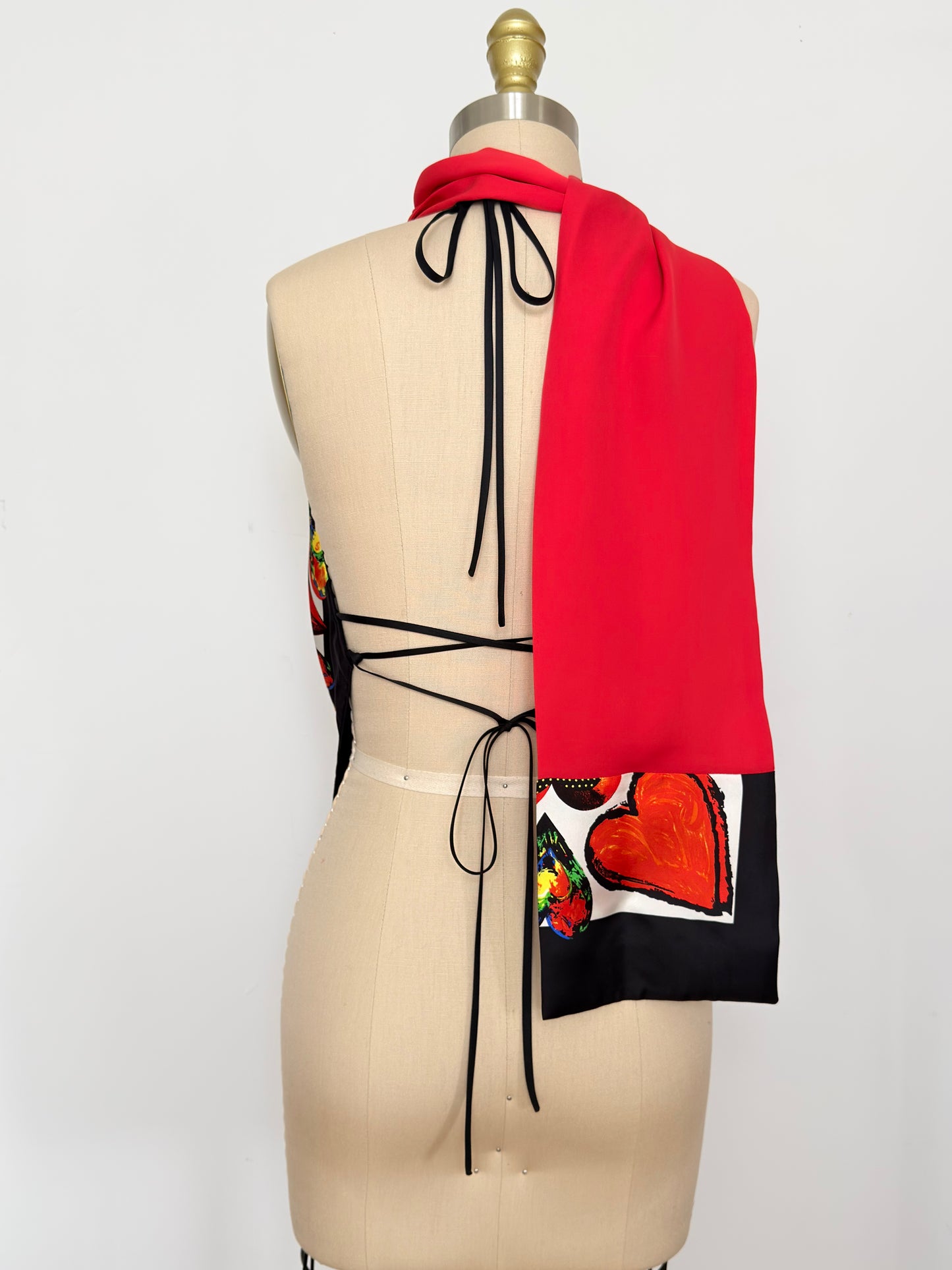 Upcycled Versace Scarf Top