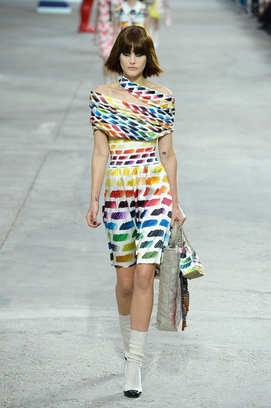 Upcycled Chanel SS14 Scarf Top