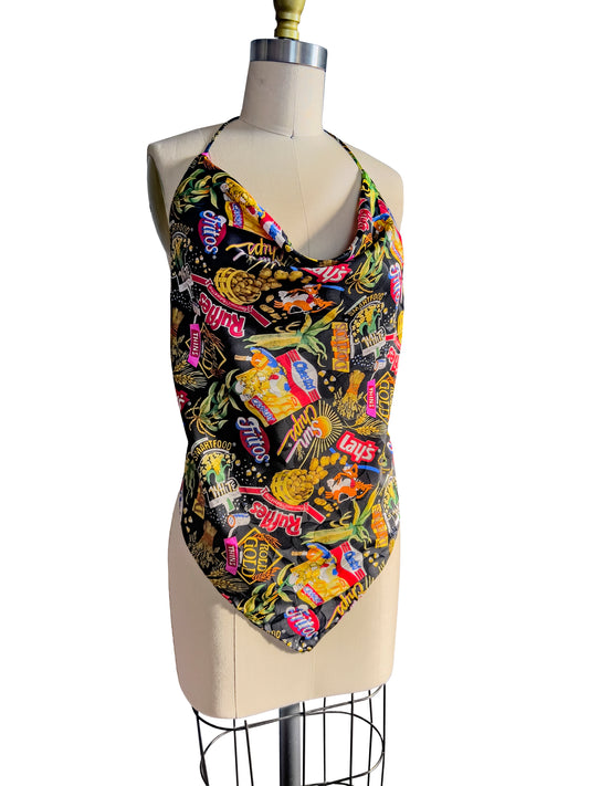 Upcycled Nicole Miller Chips Top