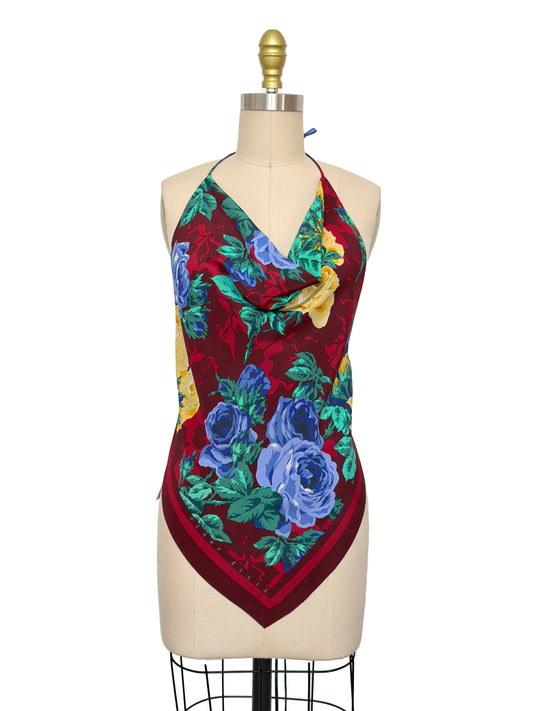Upcycled Perry Ellis Scarf Top